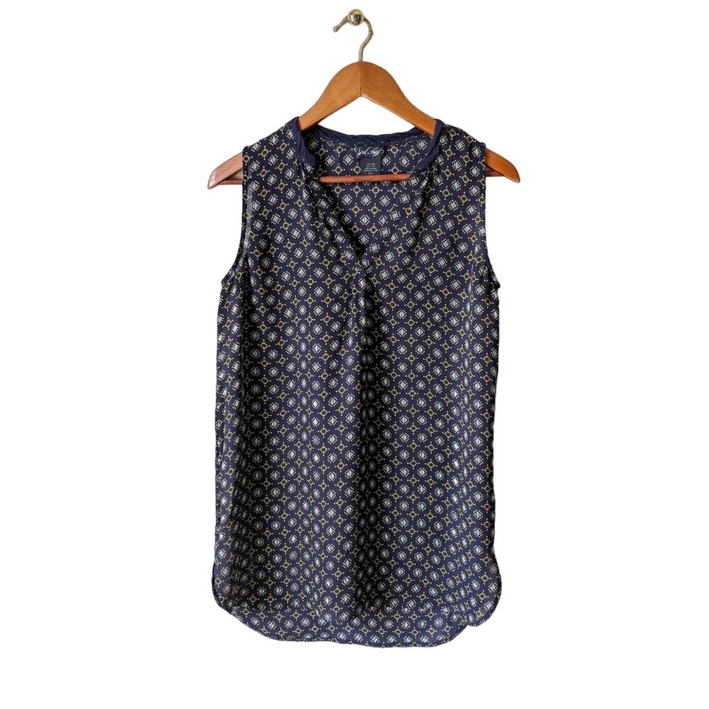 Lord & Taylor 100% Silk Patterned Tank Top Size S/P